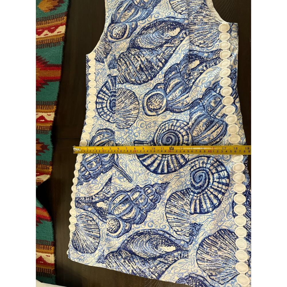 Lilly Pulitzer Mila Shift Dress Blue Peri Pop Up Stuffed Shells White *size 6 - Picture 15 of 15